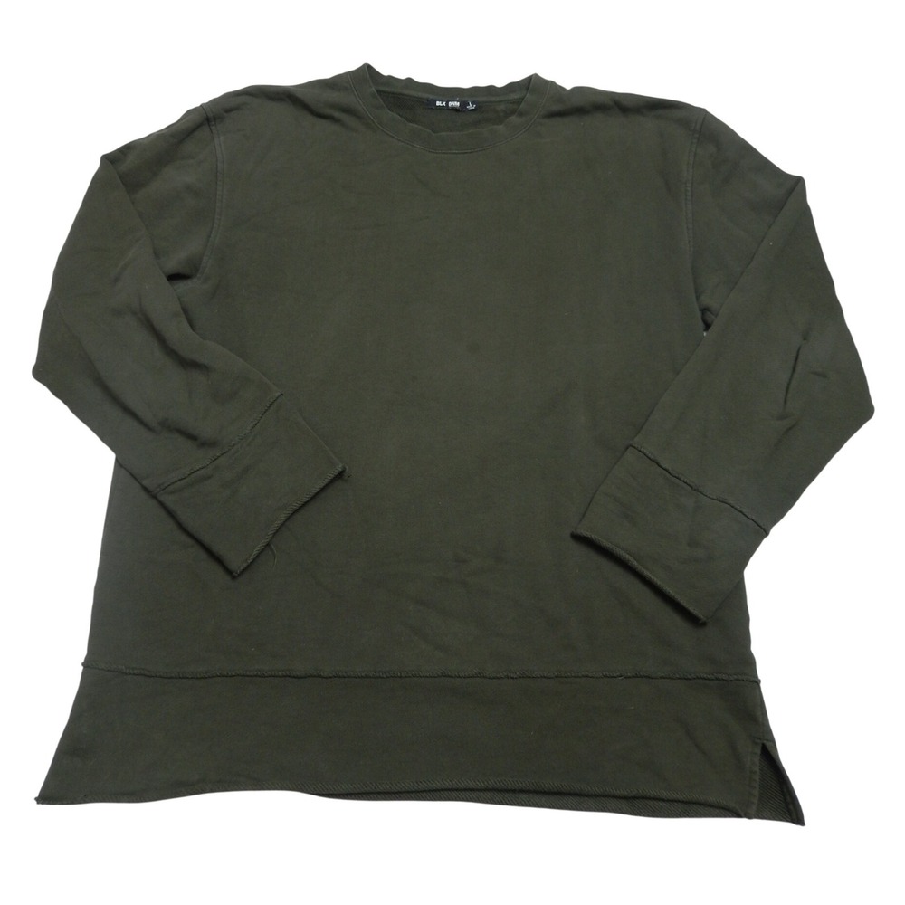 BLK DNM Mens Olive Green Crewneck Sweatshirt‎ Size L Long Sleeve Casual Top